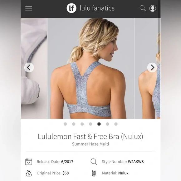 🍋Lululemon Fast & Free Bra - Picture 2 of 7